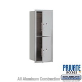 Salsbury Industries 10 Door High Recessed Mounted 4C Horizontal Parcel Locker with 2 Parcel Lockers with Private Access - Front Loading