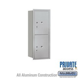 Salsbury Industries 10 Door High Recessed Mounted 4C Horizontal Parcel Locker with 2 Parcel Lockers with Private Access - Rear Loading