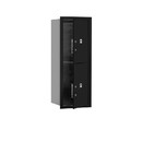 Salsbury Industries 3710S-2PBFU Recessed Mounted 4C Horizontal Mailbox - 10 Door High Unit (37-1/2 Inches) - Single Column - Stand-Alone Parcel Locker - 2 PL5's - Black - Front Loading - USPS Access