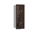 Salsbury Industries 3710S-2PZFP Recessed Mounted 4C Horizontal Mailbox-10 Door High Unit (37 1/2 Inches)-Single Column-Stand-Alone Parcel Locker-2 PL5s-Bronze-Front Loading-Private Access