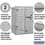 Salsbury Industries 3711D-10ARP 11 Door High Recessed Mounted 4C Horizontal Mailbox with 10 Doors and 2 Parcel Lockers in Aluminum with Private Access - Rear Loading