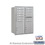 Salsbury Industries 3711D-10ARU 11 Door High Recessed Mounted 4C Horizontal Mailbox with 10 Doors and 2 Parcel Lockers in Aluminum with USPS Access - Rear Loading