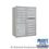 Salsbury Industries 3711D-15ARP 11 Door High Recessed Mounted 4C Horizontal Mailbox with 15 Doors and 1 Parcel Locker in Aluminum with Private Access - Rear Loading