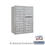 Salsbury Industries 3711D-20ARU 11 Door High Recessed Mounted 4C Horizontal Mailbox with 20 Doors in Aluminum with USPS Access - Rear Loading