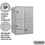 Salsbury Industries 3711D-4PARP 11 Door High Recessed Mounted 4C Horizontal Parcel Locker with 4 Parcel Lockers in Aluminum with Private Access - Rear Loading