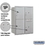 Salsbury Industries 3711D-4PARU 11 Door High Recessed Mounted 4C Horizontal Parcel Locker with 4 Parcel Lockers in Aluminum with USPS Access - Rear Loading