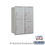 Salsbury Industries 3711D-4PARU 11 Door High Recessed Mounted 4C Horizontal Parcel Locker with 4 Parcel Lockers in Aluminum with USPS Access - Rear Loading