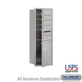 Salsbury Industries 11 Door High Recessed Mounted 4C Horizontal Mailbox with 4 Doors and 1 Parcel Locker with USPS Access - Front Loading
