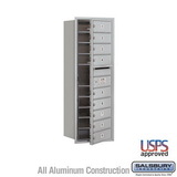Salsbury Industries 11 Door High Recessed Mounted 4C Horizontal Mailbox with 9 Doors with USPS Access - Front Loading