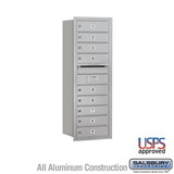 Salsbury Industries 11 Door High Recessed Mounted 4C Horizontal Mailbox with 9 Doors with USPS Access - Rear Loading