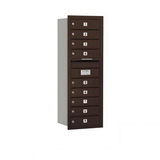 Salsbury Industries 3711S-09ZRP 11 Door High Recessed Mounted 4C Horizontal Mailbox with 9 Doors in Bronze with Private Access - Rear Loading
