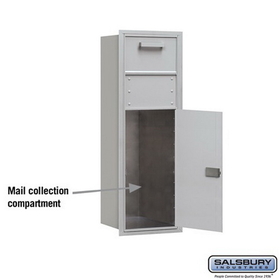 Salsbury Industries 3711S-1CAF 11 Door High Recessed Mounted 4C Horizontal Collection Box in Aluminum - Front Access