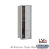 Salsbury Industries 11 Door High Recessed Mounted 4C Horizontal Parcel Locker with 2 Parcel Lockers with USPS Access - Front Loading