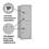 Salsbury Industries 3711S-2PARP 11 Door High Recessed Mounted 4C Horizontal Parcel Locker with 2 Parcel Lockers in Aluminum with Private Access - Rear Loading