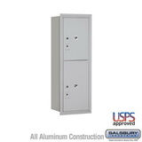 Salsbury Industries 11 Door High Recessed Mounted 4C Horizontal Parcel Locker with 2 Parcel Lockers with USPS Access - Rear Loading
