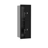 Salsbury Industries 3711S-2PBFP 11 Door High Recessed Mounted 4C Horizontal Parcel Locker with 2 Parcel Lockers in Black with Private Access - Front Loading