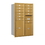 Salsbury Industries 3712D-11GRU Recessed Mounted 4C Horizontal Mailbox - 12 Door High Unit (44 1/2 Inches) - Double Column - 11 MB1 Doors / 1 PL5 and 1 PL6 - Gold - Rear Loading - USPS Access