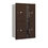Salsbury Industries 3712D-4PZFP Recessed Mounted 4C Horizontal Mailbox-12 Door High Unit (44 1/2 Inches)-Double Column-Stand-Alone Parcel Locker-4 PL6's-Bronze-Front Loading-Private Access