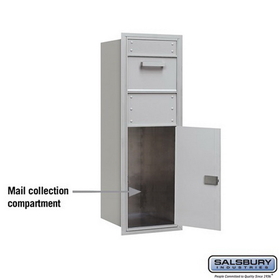 Salsbury Industries 3712S-1CAF Recessed Mounted 4C Horizontal Collection Box - 12 Door High Unit (44 1/2 Inches) - Single Column - Aluminum - Front Access