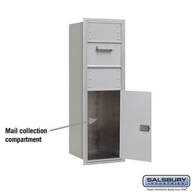 Salsbury Industries 3713S-1CAF Recessed Mounted 4C Horizontal Collection Box - 13 Door High Unit (48 Inches) - Single Column - Aluminum - Front Access