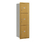 Salsbury Industries 3714S-3PGRU Recessed Mounted 4C Horizontal Mailbox-14 Door High Unit (51 1/2 Inches)-Single Column-Stand-Alone Parcel Locker-1 PL4 and 2 PL5's-Gold-Rear Loading-USPS Access