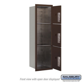 Salsbury Industries 3714S-3PZFP Recessed Mounted 4C Horizontal Mailbox-14 Door High Unit (51 1/2 Inches)-Single Column-Stand-Alone Parcel Locker-1 PL4 and 2 PL5
