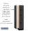 Salsbury Industries 37155BLK 12" Wide Double Tier 'S' Style Designer Wood Locker - 1 Wide - 5 Feet High - 15 Inches Deep - Black