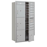 Salsbury Industries Recessed Mounted 4C Horizontal Mailbox-Maximum Height Unit (56-3/4 Inches)-Double Column-10 MB1 Doors / 2 PL4.5's and 2 PL5's-Front Loading-USPS Access