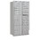 Salsbury Industries 3716D-15ARU Maximum Height Recessed Mounted 4C Horizontal Mailbox with 15 Doors and 3 Parcel Lockers in Aluminum with USPS Access - Rear Loading