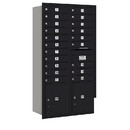 Salsbury Industries 3716D-20BRP Recessed Mounted 4C Horizontal Mailbox - Maximum Height Unit (56-3/4 Inches) - Double Column - 20 MB1 Doors / 2 PL4.5's - Black - Rear Loading - Private Access