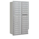 Salsbury Industries Recessed Mounted 4C Horizontal Mailbox - Maximum Height Unit (56-3/4 Inches) - Double Column - 29 MB1 Doors - Rear Loading - Private Access