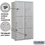 3716D-6PARU Maximum Height Recessed Mounted 4C Horizontal Parcel Locker with 6 Parcel Lockers in Aluminum with USPS Access - Rear Loading