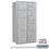Salsbury Industries 3716D-8PARU Maximum Height Recessed Mounted 4C Horizontal Parcel Locker with 8 Parcel Lockers in Aluminum with USPS Access - Rear Loading