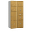 Salsbury Industries 3716D-8PGRP Recessed Mounted 4C Horizontal Mailbox-Maximum Height Unit (56 3/4 Inches)-Double Column-Stand-Alone Parcel Locker-4 PL3's/1 PL4/2 PL4.5's and 1 PL5-Gold-Rear Loading