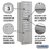 Salsbury Industries 3716S-09ARP Maximum Height Recessed Mounted 4C Horizontal Mailbox with 9 Doors and 1 Parcel Locker in Aluminum with Private Access - Rear Loading