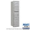Salsbury Industries 3716S-09ARP Maximum Height Recessed Mounted 4C Horizontal Mailbox with 9 Doors and 1 Parcel Locker in Aluminum with Private Access - Rear Loading