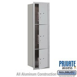 Salsbury Industries Recessed Mounted 4C Horizontal Mailbox - Maximum Height Unit - Single Column - Stand-Alone Parcel Locker - 1 PL4.5, 1PL5 and 1 PL6 - Front Loading - Private Access