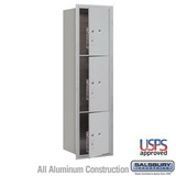 Salsbury Industries Maximum Height Recessed Mounted 4C Horizontal Parcel Locker with 3 Parcel Lockers with USPS Access - Front Loading