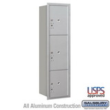 Salsbury Industries Maximum Height Recessed Mounted 4C Horizontal Parcel Locker with 3 Parcel Lockers with USPS Access - Rear Loading