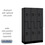 37355BLK 12" Wide Double Tier 'S' Style Designer Wood Locker - 3 Wide - 5 Feet High - 15 Inches Deep - Black