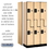 Salsbury Industries 37368MAP 12" Wide Double Tier 'S' Style Designer Wood Locker - 3 Wide - 6 Feet High - 18 Inches Deep - Maple