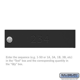 Salsbury Industries 3774BLK Custom Door Engraving - Black Filled - for Black 4C Horizontal Mailbox and Parcel Locker Door-Door NOT included (only engrave no mail box)