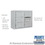 Salsbury Industries 3806D-05AFP 6 Door High Surface Mounted 4C Horizontal Mailbox with 5 Doors and 1 Parcel Locker in Aluminum with Private Access