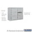 Salsbury Industries 3806D-05AFU 6 Door High Surface Mounted 4C Horizontal Mailbox with 5 Doors and 1 Parcel Locker in Aluminum with USPS Access