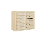 Salsbury Industries 3806D-10SFP 6 Door High Surface Mounted 4C Horizontal Mailbox with 10 Doors in Sandstone with Private Access