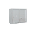 Salsbury Industries 3806D-2PAFP Surface Mounted 4C Horizontal Mailbox Unit-6 Door High Unit (24-5/8 Inches)-Double Column-Stand-Alone Parcel Locker-2 PL6's-Aluminum-Front Loading-Private Access