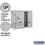 Salsbury Industries 3806D-2PAFU 6 Door High Surface Mounted 4C Horizontal Parcel Locker with 2 Parcel Lockers in Aluminum with USPS Access