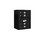 Salsbury Industries 3806S-04BFP 6 Door High Surface Mounted 4C Horizontal Mailbox with 4 Doors in Black with Private Access