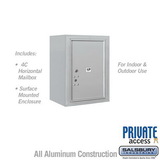 Salsbury Industries 6 Door High Surface Mounted 4C Horizontal Parcel Locker with 1 Parcel Locker with Private Access
