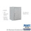 Salsbury Industries 3806S-1PAFP 6 Door High Surface Mounted 4C Horizontal Parcel Locker with 1 Parcel Locker in Aluminum with Private Access